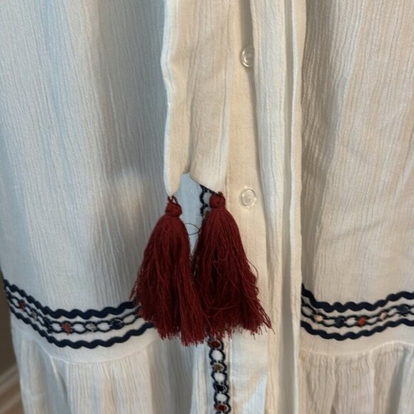 Now + Gen by Sonoma Goods For Life® Embroidered Midi Shirtdress Sz XS - Picture 8 of 12